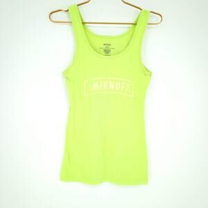 Smirnoff Neon Electric Yellow Lime Green Women's Tank Top T-Shirt - Size M - FUC